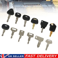 12 Key Master Set Plant Digger Excavator Forklift Dumper Backhoe Tractor Machine