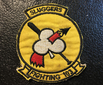 NANEE-B)US NAVY VIETNAM,FIGHTING SQUADRON VF-103 SLUGGERS PATCH, EMBROIDERED B24