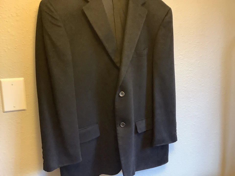 Blazer de cachemir Loro Piana para hombre negro 2 botones cepillado Arnold Brant Canadá Foto 2 de 4