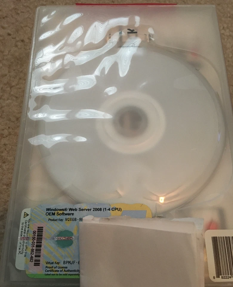 Microsoft Windows Web Server 2008  32/64-bit DVD/Key  LWA-00078 - Image 2 of 4