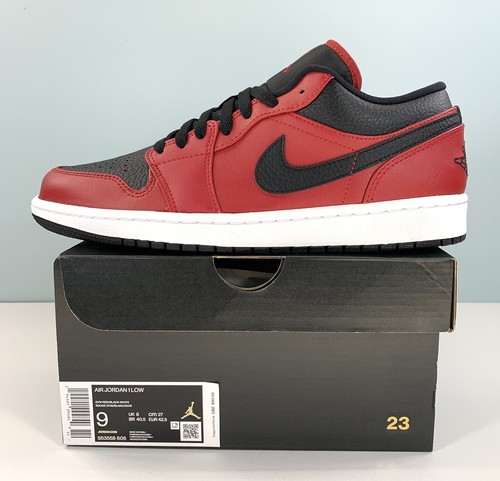 Air Jordan 1 Low Reverse Bred Black Red 