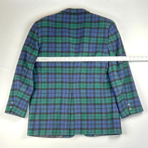 Brooks Brothers orologio nero tartan madras plaid vintage c1970s giacca sportiva uomo - Foto 13 di 14