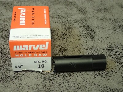 #10 Marvel Armstrong Blum 5/8'' Hole Saw, 2'' Cutting Depth, HSS Tooth Edge (W13)