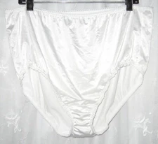 NEW SZ 5X/12 VANITY FAIR BRIGHT WHITE SHINY LIGHT CONTROL BRIEF PANTIES 40301