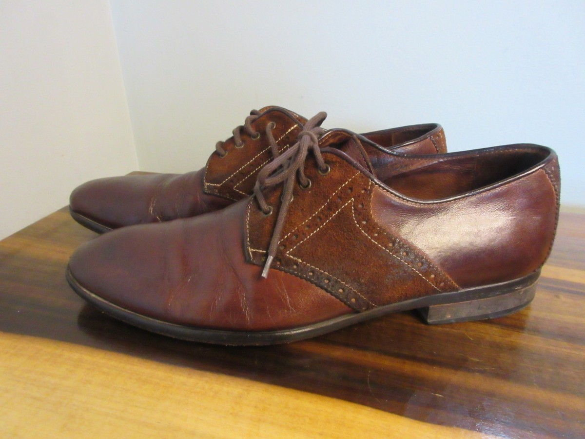 J & M 1850 Mens Leather Derby Brown Shoe SIze 9.5 Dress  display picture 2