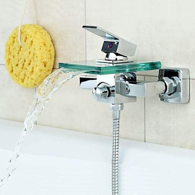 Dusch Set Badewannenarmatur Wasserfall Wasserhahn ...