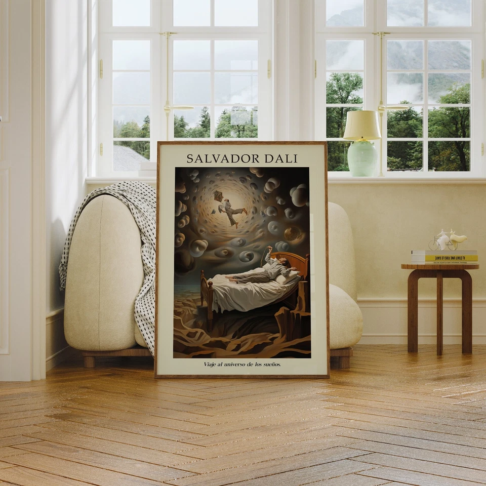 Impresión de Salvador Dalí, póster de viajero de ensueño, arte surrealista, arte de pared de Dalí Foto 4 de 4