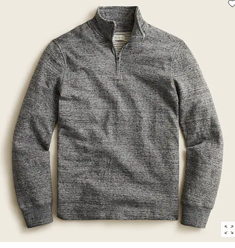 J. Crew Men's Tall Double-knit Half-Zip 