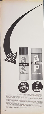 1962 Atha Spray & Atha Powder Best Treat For Feet Print Ad