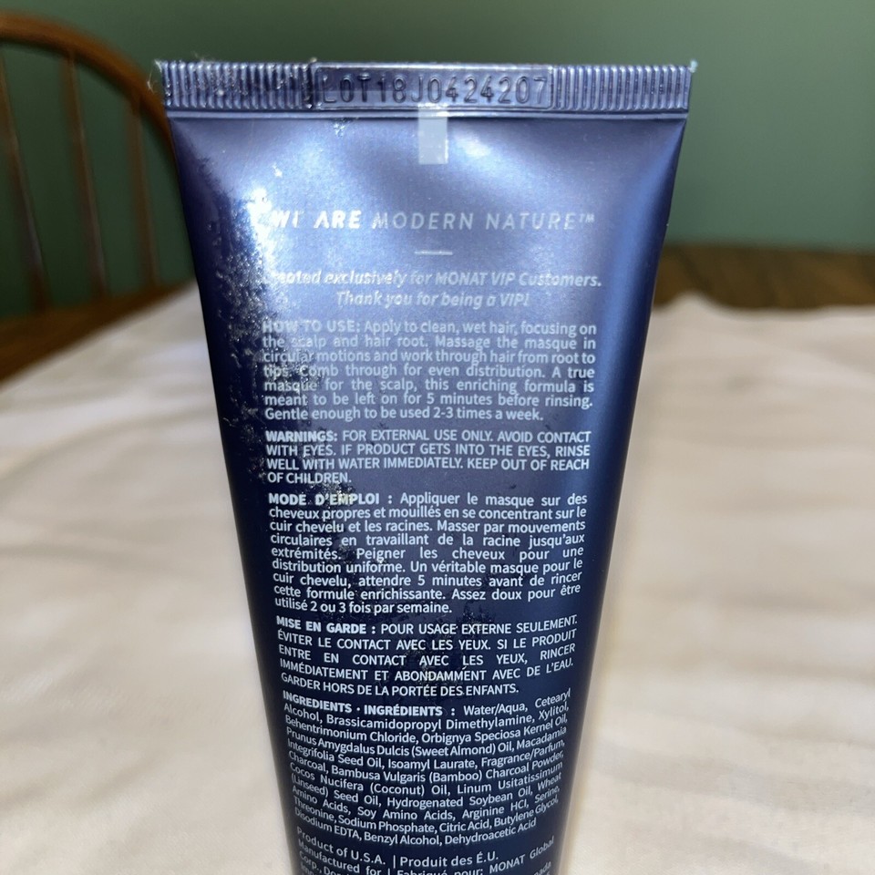 Monat Only for You Purifying Charcoal Gelee Masque For Hair 4 Oz New eBay
