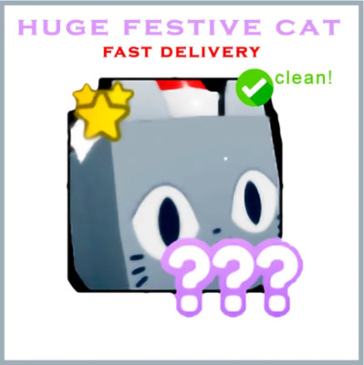 Roblox PSX Pet Simulator X Huge Festive Cat HFC *CLEAN + SAFE*
