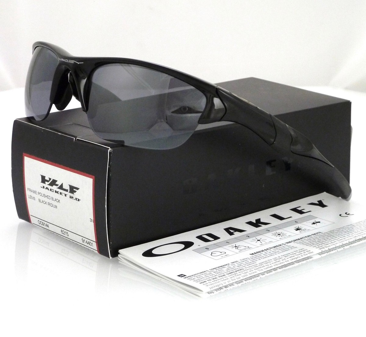 NEW Oakley Half Jacket Sunglasses Black l Black Iridium Lens OO9144-01