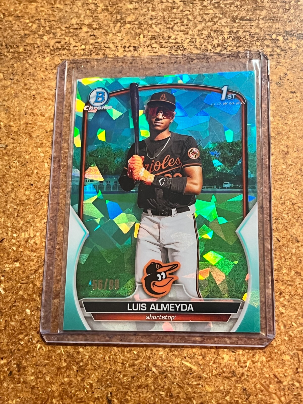 2023 Bowman Chrome Sapphire 1st Bowman Card Aqua # BCP-194 Luis Almeyda 56/99