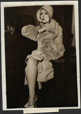 CLARA BOW VINTAGE ORIGINAL PHOTO HOLLYWOOD ACTRESS STUNNING 1931 ELEGANT POSE