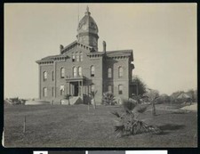 Exterior view of a court house in Redding California Old Photo