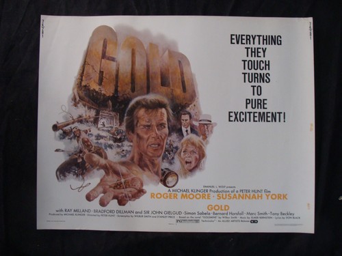 GOLD movie poster ROGER MOORE SUSANNAH YORK 1/2sheet 1974 - Picture 2 of 10