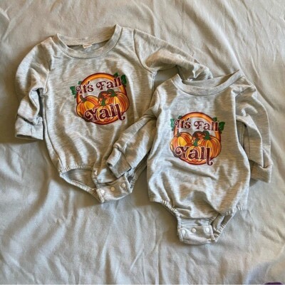 TWIN SET FALL Matching Ones Baby Clothes Unisex 0-3month Used