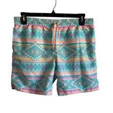 Chubbies Southwestern/Aztec Printed 90s Style Swim Trunks - Size Small
