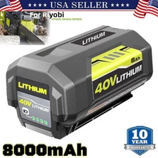40V Battery For Ryobi 40 Volt 8.0Ah Lithium OP4050 OP40602 OP40261 OP4060 OP4030