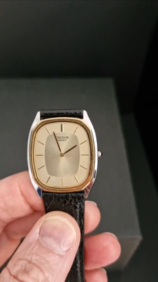 ✨SEIKO✨CREDOR✨6730-5091✨14K✨SS✨クオーツ✨腕時計✨ Seiko Credor Tank (14K gold bezel) [Ref: 6730-5090] BMBY