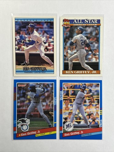 Ken Griffey Jr. Lot ~ 4 Cards ~ 1990, 1991, 1992 ~ Topps, Fleer, Donruss, Score