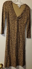 Ann Taylor Loft Cheetah Print Dress Stretch - Size 6