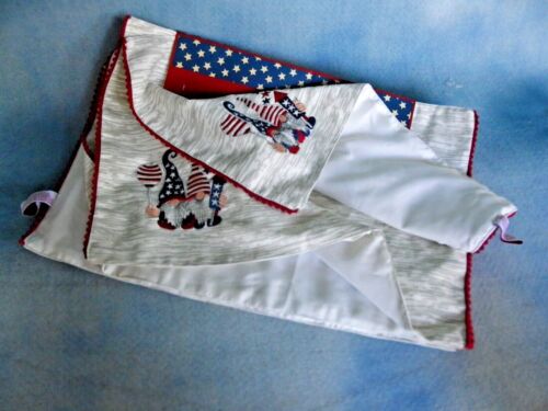 Stars & Stripes 4 Placemats Cotton 13X19 Patriotic Gnomes Americana 4th Of July - Bild 3 von 5