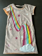 Appaman Girl's Lana Dress Size 6 star rainbow cloud blush casual dress weekend