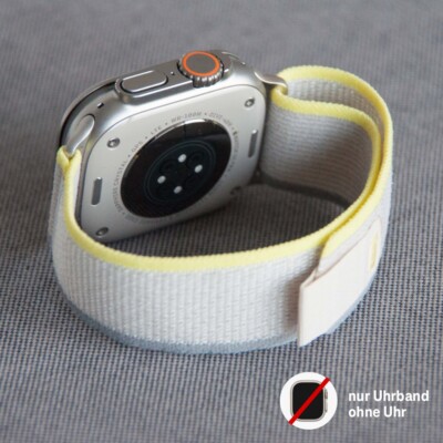 Trail Loop, sehr schön mit Apple Watch Ultra, Top Qualität, NEU, Gelb und Grau
