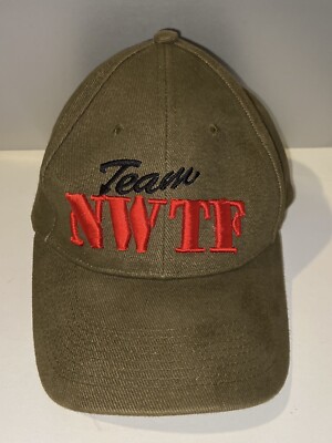 Team NWTF Member Olive Green Snapback Cap Hat Embroidered Adjustable Wild Turkey