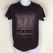 New Eighty Eight California Republic Bear Purple Heather T-Shirt Size 14/16