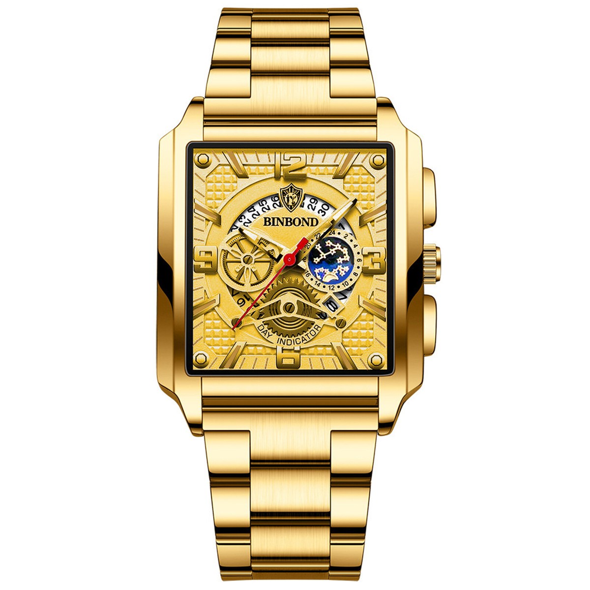 Men Luxury Business Squre Quartz Wrist Watch Stainless Steel Men Luxury Business Squre Quartz Wrist Watch Stainless Steel