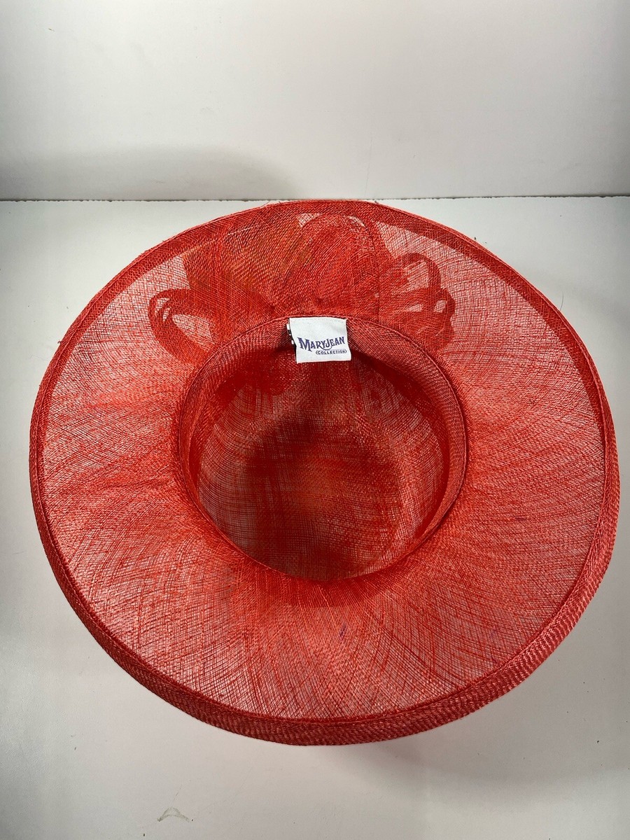 Mary Jean Collection Artifacts Red Small Brim Flower Hat  display picture 2