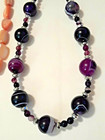 Karla Jordan blue gem beaded necklace + black glass beads, BEAUTIFUL necklaces — photo 4