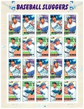 US - Pane of 20  - Sc #4080-83 - Baseball Sluggers - MNH