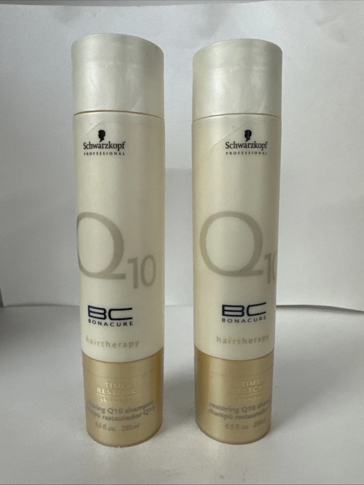 Paquete de 2 --- Champú Schwarzkopf BC Bonacure Time Restore Q10 8,5 fl oz Foto 2 de 3
