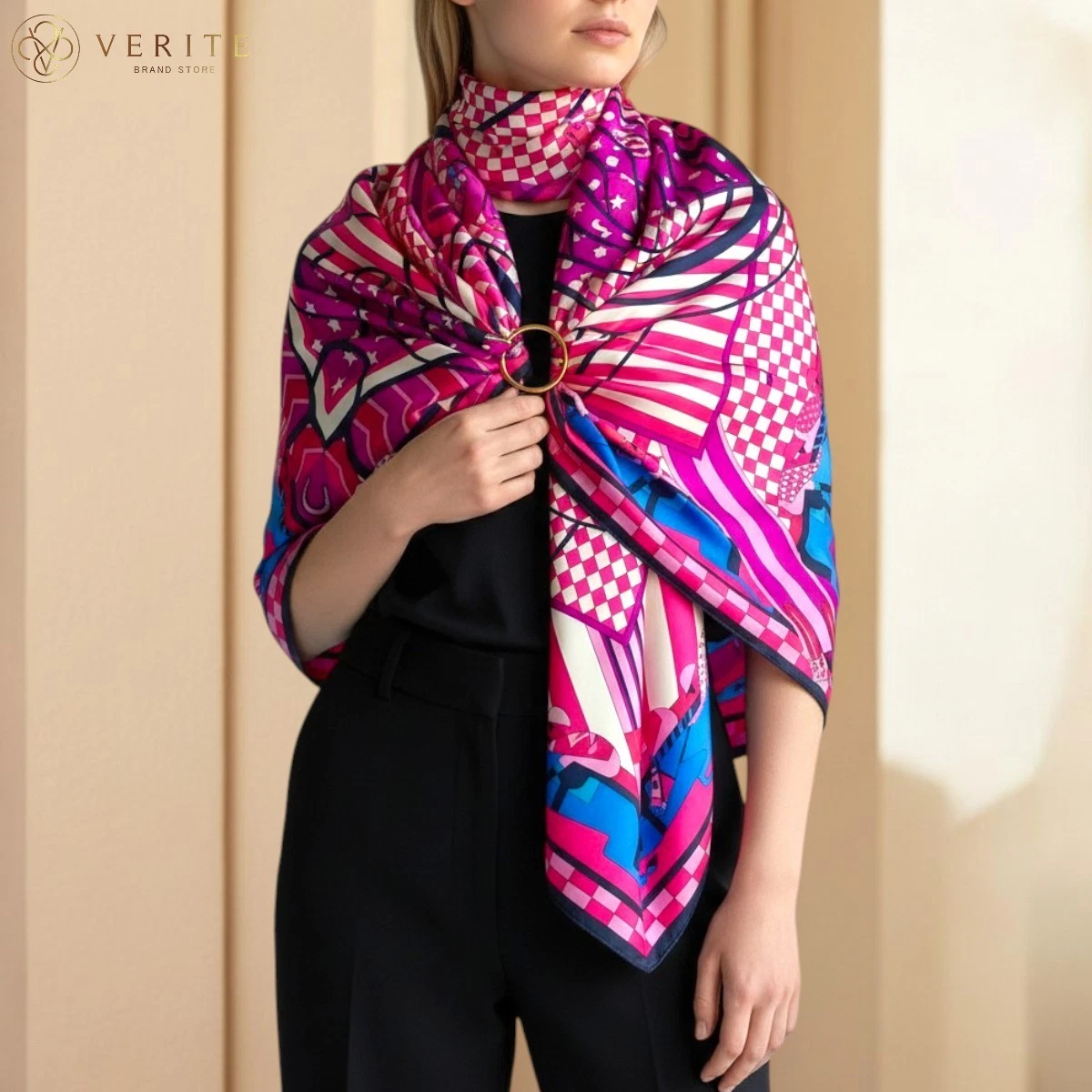 美品☆HERMES エルメス☆シルク ストール スタンプ柄マルチカラー パープル HERMÈS Purple Scarves & Wraps for Women for sale | eBay
