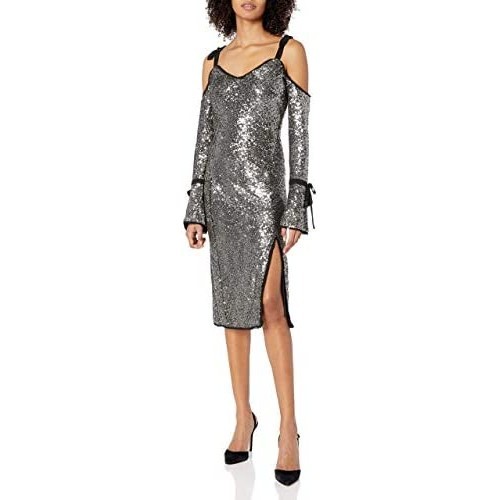 Vestido midi RACHEL Rachel Roy lentejuelas manga campana 0 - Imagen 1 de 2
