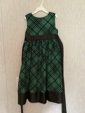 Girls Green And Black Dress