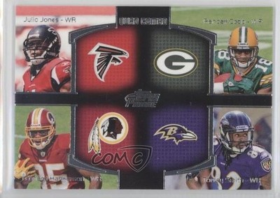 2011 Topps Prime Quad Combo Julio Jones Randall Cobb Torrey Smith Rookie RC e2e