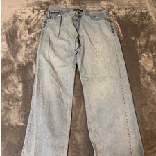 Ecko Unltd Mens Baggy Fit Light Wash Denim Jeans Blue Y2K Skater W36 L34 36x31