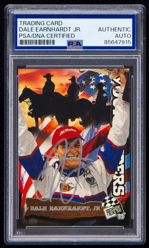 Dale Earnhardt Jr Signed 1999 Press Pass Card #58 (PSA) NASCAR Racing Auto