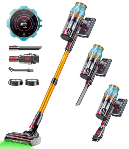 Cordless Vacuum Cleaner, 45Kpa/550W Stick Vacuum with Touch Screen, Max 65Min...