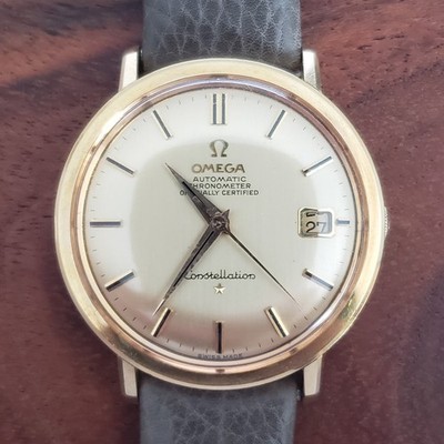 1966 Vintage Omega Constellation Gold & Steel Automatic Watch, 7X Signed 168.004