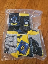 DC Comics Batman Boys Crew Socks 10 Pair Pack Shoe Size 10-4 New Sealed
