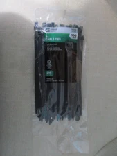 Commercial Electric 8 in. UV Cable Tie, Black (100-Pack) 295 813 NEW
