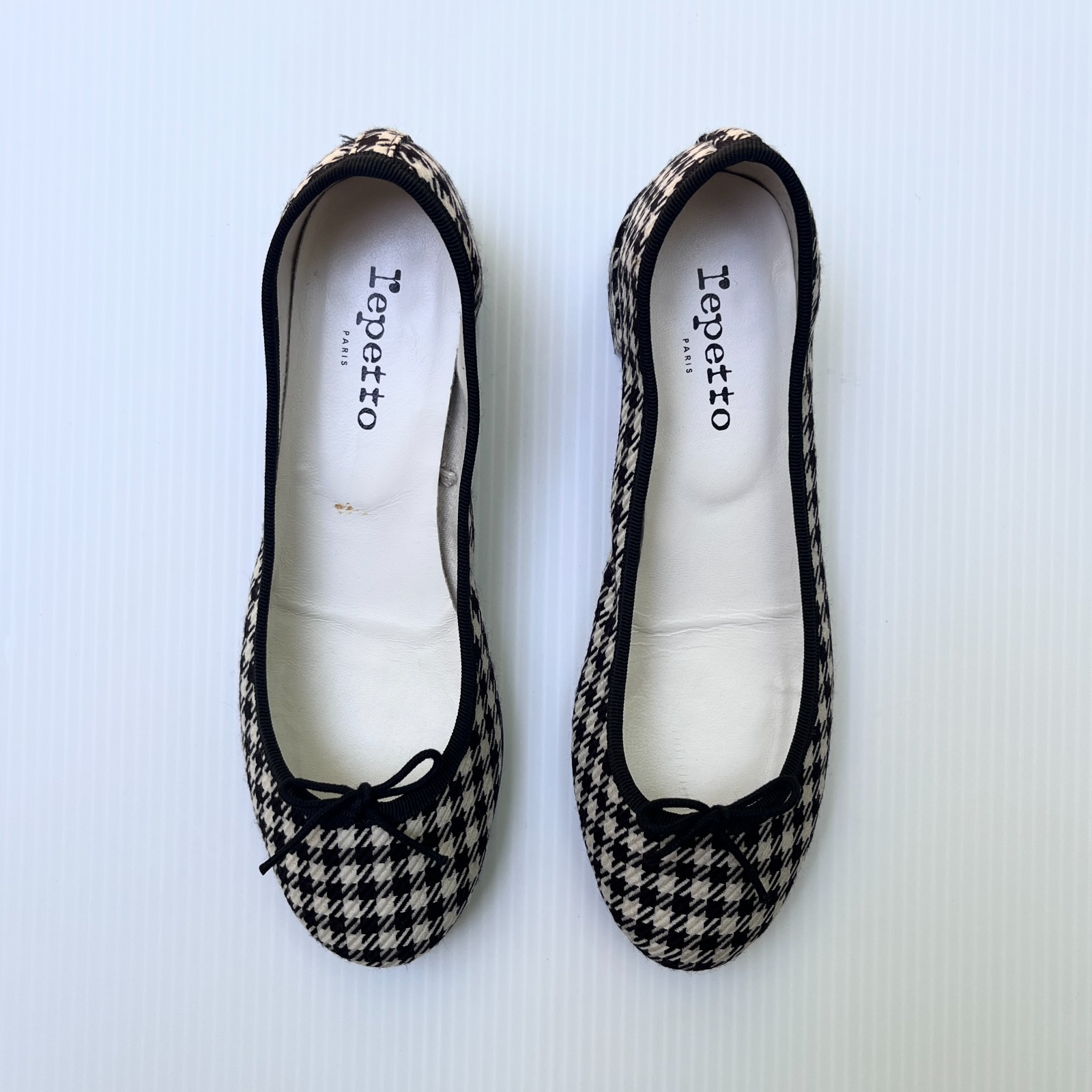 Rare Repetto Camille Houndstooth Heels in Black and White- Size 38 EU/6.5-7 US