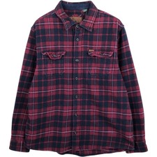 Used Orvis long-sleeved heavy flannel check shirt men's size XXL equivalent