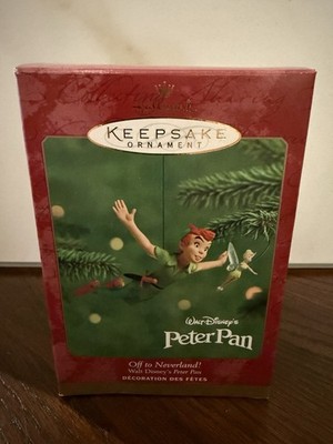 Disney 2000 Keepsake Hallmark Ornament Peter Pan Tinkerbell Off To Neverland Toy