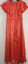 NWT Kate Spade Womens Dress Red 14 Floral Poppy Field Jacquard V-Neck Button